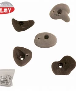 NORDIC PLAY Klatresten 5 Stk. I Polyresin Sort/grå Inkl. Skruer - 805-464 -homeshop butik unnamed file 1006