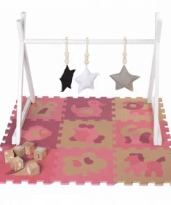 NORDIC PLAY Legegulv/puslespil 30x30cm 10mm Med Dyr Pink 9 Stk. - 805-796 -homeshop butik unnamed file 221