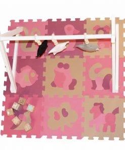 NORDIC PLAY Legegulv/puslespil 30x30cm 10mm Med Dyr Pink 9 Stk. - 805-796 -homeshop butik unnamed file 222