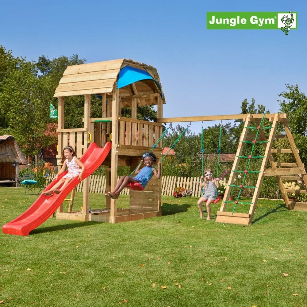 Jungle Gym Barn Legetårn Komplet Inkl. Climb Module Xtra Og Rutschebane - 804-287CX 3 Jungle Gym Barn Legetårn Komplet Inkl. Climb Module Xtra Og Rutschebane - 804-287CX