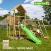 Jungle Gym Palace Legetårn Komplet Inkl. Climb Module Xtra, 120 Kg Sand Og Grøn Rutschebane - 804-276CXSG -homeshop butik unnamed file 398