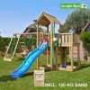 Jungle Gym Mansion Legetårn Komplet Inkl. Climb Module Xtra, 120 Kg Sand Og Blå Rutschebane - 804-267CXSB -homeshop butik unnamed file 401