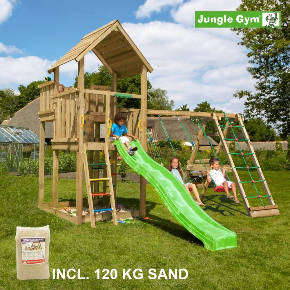 Jungle Gym Palace Legetårn Komplet Inkl. Climb Module Xtra Og Rutschebane - 804-276CX 3 Jungle Gym Palace Legetårn Komplet Inkl. Climb Module Xtra Og Rutschebane - 804-276CX