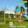 Jungle Gym Villa Legetårn Komplet Inkl. Climb Module Xtra, 120 Kg Sand Og Blå Rutschebane - 804-285CXSB -homeshop butik unnamed file 412