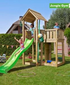 Jungle Gym Mansion Legetårn Komplet Inkl. Climb Module Xtra Og Rutschebane - 804-267CX