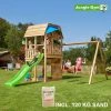 Jungle Gym Barn Legetårn Komplet Inkl. Swing Module Xtra, 120 Kg Sand Og Grøn Rutschebane - 804-287SXSG -homeshop butik unnamed file 416