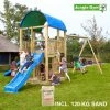Jungle Gym Farm Legetårn Komplet Inkl. Swing Module Xtra, 120 Kg Sand Og Blå Rutschebane - 804-272SXSB -homeshop butik unnamed file 419