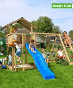 Jungle Gym Chalet Legetårn Komplet Inkl. Climb Module Xtra Og Rutschebane - 804-271CX