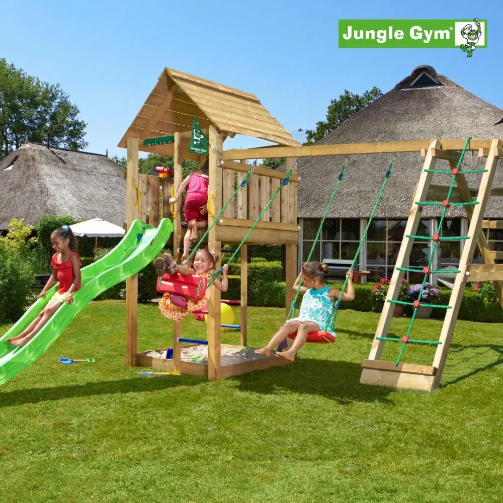 Jungle Gym Cabin Legetårn Komplet Inkl. Climb Module Xtra Ekskl. Rutschebane - 804-283CB 3 Jungle Gym Cabin Legetårn Komplet Inkl. Climb Module Xtra Ekskl. Rutschebane - 804-283CB