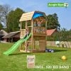 Jungle Gym Barn Legetårn Komplet, Inkl. 120 Kg Sand Og Grøn Rutschebane - 804-287SG -homeshop butik unnamed file 461