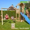 Jungle Gym Mansion Legetårn Komplet Inkl. Swing Module Xtra, 120 Kg Sand Og Blå Rutschebane - 804-267SXSB -homeshop butik unnamed file 463