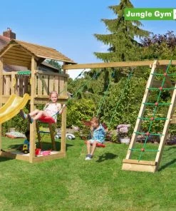 Jungle Gym Cottage Legetårn Komplet Inkl. Climb Module Xtra Og Rutschebane - 804-270CX