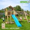 Jungle Gym Chalet Legetårn Komplet Inkl. Swing Module Xtra, 120 Kg Sand Og Blå Rutschebane - 804-271SXSB -homeshop butik unnamed file 474