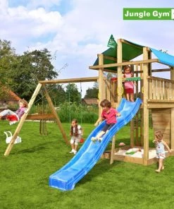 Jungle Gym Fort Legetårn Komplet Inkl. Swing Module Xtra Og Rutschebane - 804-275SX