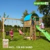 Jungle Gym Villa Legetårn Komplet Inkl. Swing Module Xtra, 120 Kg Sand Og Grøn Rutschebane - 804-285SXSG -homeshop butik unnamed file 481