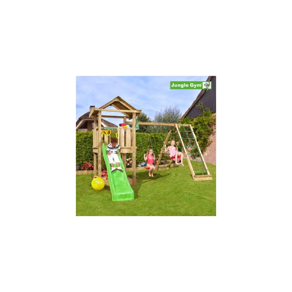 Jungle Gym House Legetårn Komplet Inkl. Climb Module Xtra Og Rutschebane - 804-312NCX 4 Jungle Gym House Legetårn Komplet Inkl. Climb Module Xtra Og Rutschebane - 804-312NCX - Billede 2