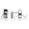 Jungle Gym Club Legetårn Komplet Inkl. Climb Module Xtra Ekskl. Rutschebane, Grundmalet Sort - 806-284CB -homeshop butik unnamed file 495