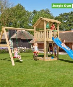 Jungle Gym Shelter Legetårn Komplet Inkl. Swing Module Xtra Og Rutschebane - 804-286SX