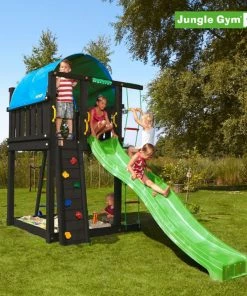 Jungle Gym Villa Legetårn Komplet Ekskl. Rutschebane, Grundmalet Sort - 806-285B