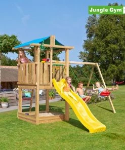 Jungle Gym Hut Legetårn Komplet Inkl. Swing Module Xtra Og Rutschebane - 804-282NSX