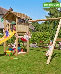 Jungle Gym Cottage Legetårn Komplet Inkl. Swing Module Xtra Ekskl. Rutschebane - 804-270SB
