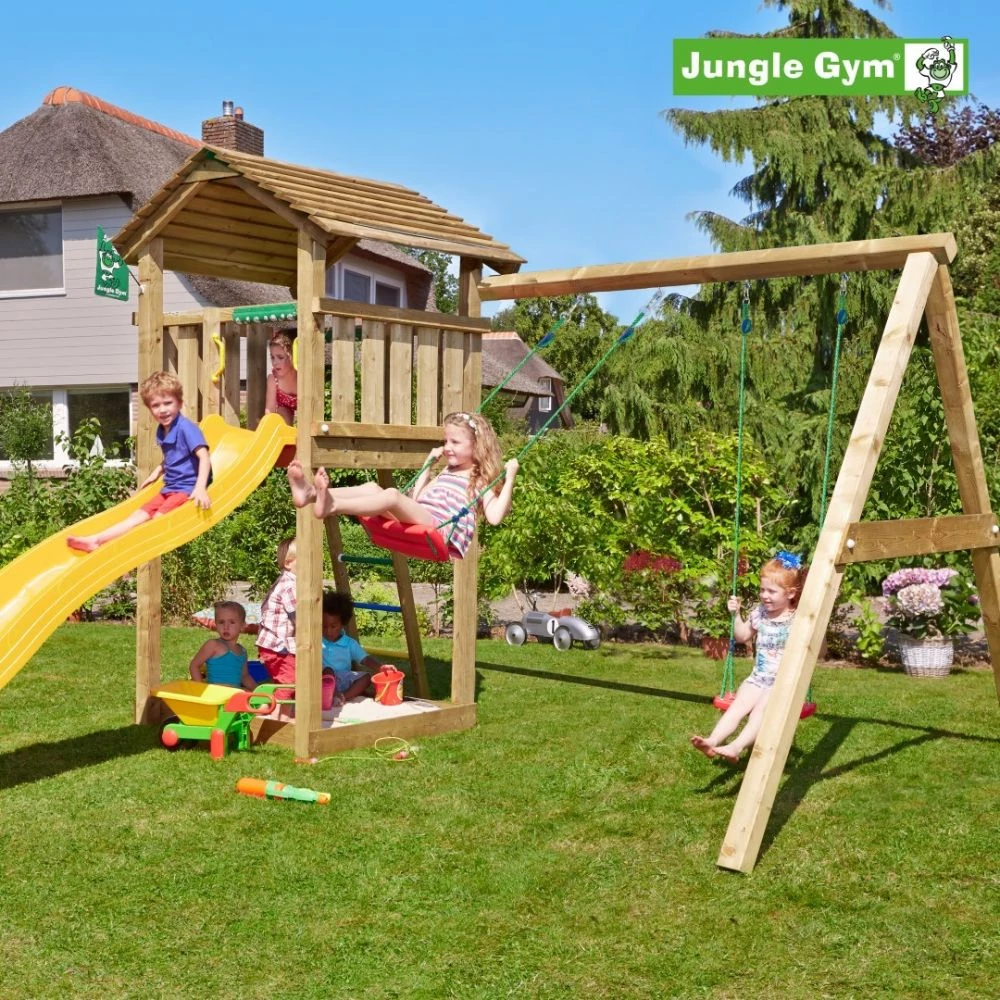 Jungle Gym Cottage Legetårn Komplet Inkl. Swing Module Xtra Ekskl. Rutschebane - 804-270SB 3 Jungle Gym Cottage Legetårn Komplet Inkl. Swing Module Xtra Ekskl. Rutschebane - 804-270SB