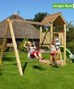 Jungle Gym Club Legetårn Komplet Inkl. Swing Module Xtra Og Rutschebane - 804-284NSX
