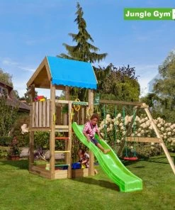 Jungle Gym Home Legetårn Komplet Inkl. Swing Module Xtra Ekskl. Rutschebane - 804-315SB