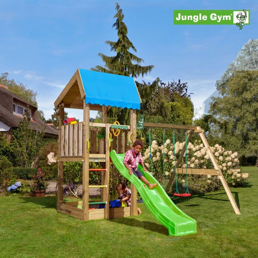 Jungle Gym Home Legetårn Komplet Inkl. Swing Module Xtra Ekskl. Rutschebane - 804-315SB 3 Jungle Gym Home Legetårn Komplet Inkl. Swing Module Xtra Ekskl. Rutschebane - 804-315SB