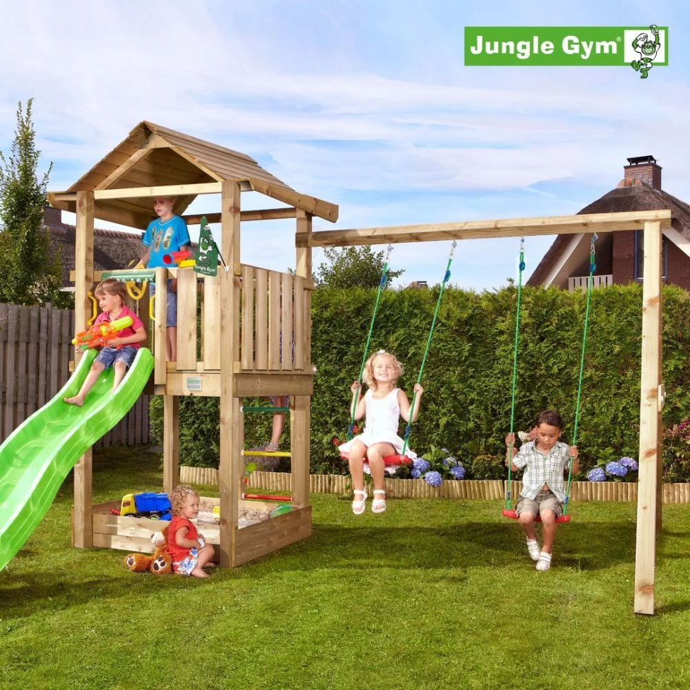 Jungle Gym House Legetårn Komplet Inkl. Rutschebane - 804-312N 4 Jungle Gym House Legetårn Komplet Inkl. Rutschebane - 804-312N - Billede 2