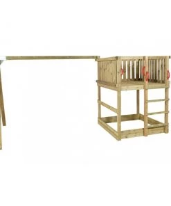 Plus A/S Plus Play Legetårn Trykimprægneret Inkl. Gyngestativ 185282-1