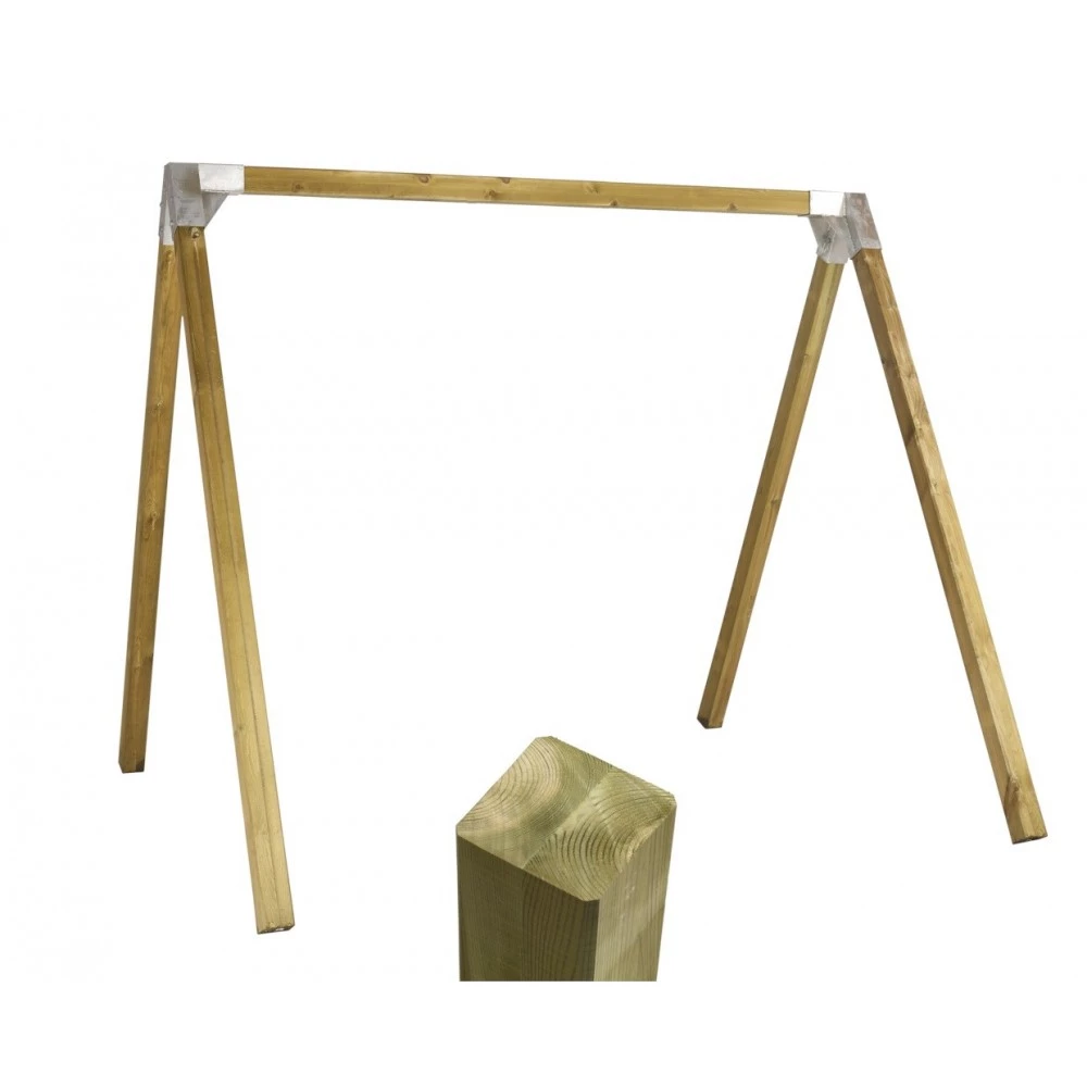 Plus A/S Plus Gyngestativ Ekskl. Gynger Og Karabinhager - Natur 18519-1 3 Plus A/S Plus Gyngestativ Ekskl. Gynger Og Karabinhager - Natur 18519-1