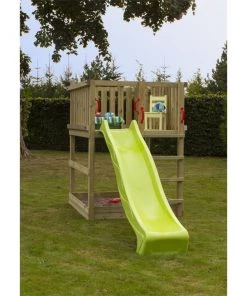 Plus A/S Plus Play Legetårn Trykimprægneret Inkl. Grøn Rutsjebane 185281-2