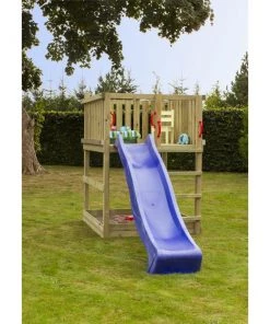 Plus A/S Plus Play Legetårn Trykimprægneret Inkl. Blå Rutsjebane 185281-3