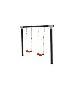 Plus A/S Plus Cubic Gyngestativ Inkl. 2 Røde Gyngesæder Sort