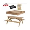 Nordic Play Sampak Sandkasse Lærk 150 X 150 Cm, Net, 200 Kg Sand Og Bord/bænksæt - 805-750 -homeshop butik unnamed file 768