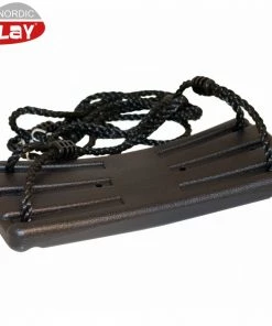 NORDIC PLAY Gyngesæde, Sort Med Sort Reb - 805-462